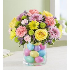 Easter Pastel Eggs Flower Vase